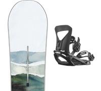 Pack snowboard Burton Cultivator Watercolor 26 + Attacchi Sci - Bianco / Blu / Verde - Größe 150 - 2026