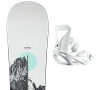 Pack snowboard Burton Hideaway W White 25 + Attacchi Sci - Bianco / Grigio / Nero - Größe 148 - 2025