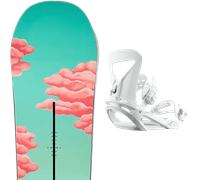 Pack snowboard Burton Yeasayer Fv W Blue/pink 25 + Attacchi Sci - Verde / Rosso - Größe 140 - 2025