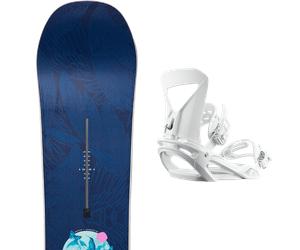 Pack snowboard Burton Yeasayer W 26 + Attacchi Sci - Blu / Grigio - Größe 152 - 2026