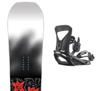 Pack snowboard Gnu C Money 25 + Attacchi Sci - Nero / Bianco / Rosso - Größe 156 - 2025