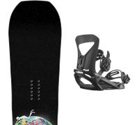 Pack snowboard Gnu C Money Black/blue/white 26 + Attacchi Sci - Nero - Größe 158W - 2026