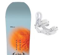 Pack snowboard Gnu Gloss 25 + Attacchi Sci - Blu / Arancione - Größe 148 - 2025