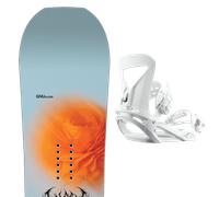Pack snowboard Gnu Gloss 25 + Attacchi Sci - Blu / Arancione - Größe 148 - 2025