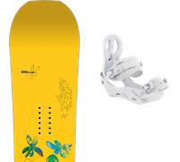 Pack snowboard Gnu Gloss Yellow/blue 26 + Attacchi Sci - Giallo - Größe 144 - 2026