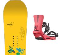Pack snowboard Gnu Gloss Yellow/blue 26 + Attacchi Sci - Giallo - Größe 148 - 2026