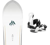 Pack snowboard Jones Frontier 2.0 White/dark Blue 26 + Attacchi Sci - Bianco / Blu - Größe 158W - 2026