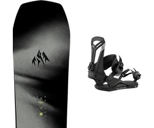 Pack snowboard Jones Howler Black/grey 26 + Attacchi Sci - Nero - Größe 157W - 2026