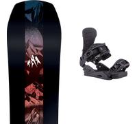 Pack snowboard Jones Mountain Twin Black/multi 26 + Attacchi Sci - Nero / Multicolore - Größe 160 - 2026