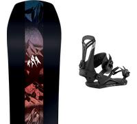 Pack snowboard Jones Mountain Twin Black/multi 26 + Attacchi Sci - Nero / Multicolore - Größe 160 - 2026