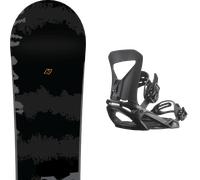 Pack snowboard K2 Courier Black/grey/khaki 26 + Attacchi Sci - Nero - Größe 163W - 2026