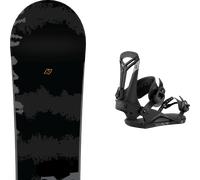 Pack snowboard K2 Courier Black/grey/khaki 26 + Attacchi Sci - Nero - Größe 163W - 2026