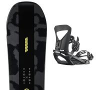 Pack snowboard K2 Embassy 25 + Attacchi Sci - Nero / Giallo - Größe 155 - 2025