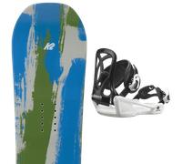 Pack snowboard K2 Lil Mini Jr 26 + Attacchi Sci - Blu / Verde - Größe 110 - 2026