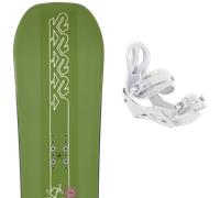 Pack snowboard K2 Lime Lite W 25 + Attacchi Sci - Verde / Nero / Bianco - Größe 146 - 2025