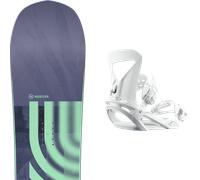 Pack snowboard Nidecker Astral Tbc 26 + Attacchi Sci - Viola / Verde - Größe 143 - 2026