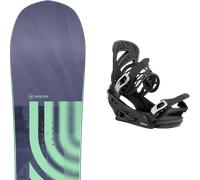 Pack snowboard Nidecker Astral Tbc 26 + Attacchi Sci - Viola / Verde - Größe 143 - 2026