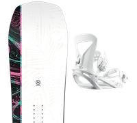 Pack snowboard Nidecker Venus 26 + Attacchi Sci - Bianco - Größe 147 - 2026
