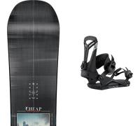 Pack snowboard Nitro Cheap Thrills Black/multi 26 + Attacchi Sci - Nero / Grigio / Multicolore - Größe 155W - 2026