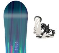 Pack snowboard Nitro Lectra Brush W 25 + Attacchi Sci - Verde / Viola / Blu - Größe 138 - 2025