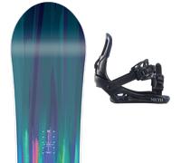 Pack snowboard Nitro Lectra Brush W 25 + Attacchi Sci - Verde / Viola / Blu - Größe 138 - 2025