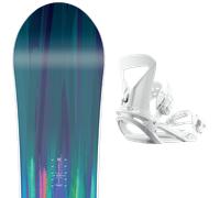 Pack snowboard Nitro Lectra Brush W 25 + Attacchi Sci - Verde / Viola / Blu - Größe 138 - 2025
