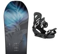 Pack snowboard Nitro Lectra Cam-out W 26 + Attacchi Sci - Nero / Blu - Größe 138 - 2026