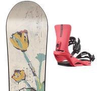 Pack snowboard Nitro Mercy W 25 + Attacchi Sci - Beige / Verde / Giallo - Größe 142 - 2025