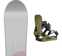 Pack snowboard Nitro Nova W Grey/multi 26 + Attacchi Sci - Grigio / Multicolore - Größe 148 - 2026