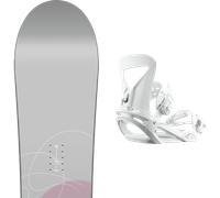 Pack snowboard Nitro Nova W Grey/multi 26 + Attacchi Sci - Grigio / Multicolore - Größe 148 - 2026