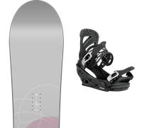 Pack snowboard Nitro Nova W Grey/multi 26 + Attacchi Sci - Grigio / Multicolore - Größe 152 - 2026
