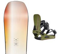 Pack snowboard Nitro Optisym W 25 + Attacchi Sci - Arancione / Blu / Bianco - Größe 138 - 2025