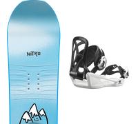 Pack snowboard Nitro Ripper Kids Blue 27 + Attacchi Sci - Blu - Größe 121 - 2027