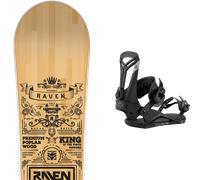 Pack snowboard Raven Solid Classic Wood/black 26 + Attacchi Sci - Beige / Marrone / Nero - Größe 152 - 2026