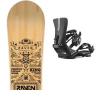 Pack snowboard Raven Solid Classic Wood/black 26 + Attacchi Sci - Beige / Marrone / Nero - Größe 158 - 2026