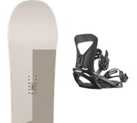 Pack snowboard Ride Agenda 24 + Attacchi Sci - Grigio / Beige - Größe 161W - 2024