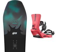 Pack snowboard Ride Deep Fake Black/blue 26 + Attacchi Sci - Nero / Giallo / Blu - Größe 162 - 2026