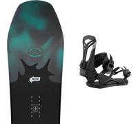 Pack snowboard Ride Deep Fake Black/blue 26 + Attacchi Sci - Nero / Giallo / Blu - Größe 162 - 2026