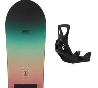 Pack snowboard Ride Heartbreaker Black/multi 26 + Attacchi Sci - Nero / Verde / Rosa - Größe 143 - 2026