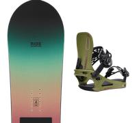 Pack snowboard Ride Heartbreaker Black/multi 26 + Attacchi Sci - Nero / Verde / Rosa - Größe 147 - 2026