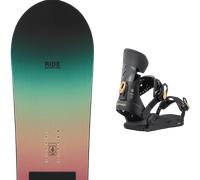 Pack snowboard Ride Heartbreaker Black/multi 26 + Attacchi Sci - Nero / Verde / Rosa - Größe 147 - 2026