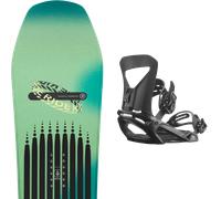 Pack snowboard Ride Moderator Green/black 26 + Attacchi Sci - Verde / Blu / Nero - Größe 155 - 2026
