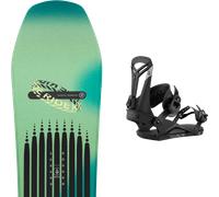 Pack snowboard Ride Moderator Green/black 26 + Attacchi Sci - Verde / Blu / Nero - Größe 155 - 2026