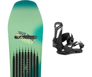 Pack snowboard Ride Moderator Green/black 26 + Attacchi Sci - Verde / Blu / Nero - Größe 155 - 2026
