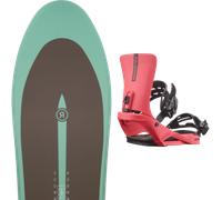 Pack snowboard Ride Peace Seeker Brown/turquoise 26 + Attacchi Sci - Nero / Verde - Größe 155 - 2026