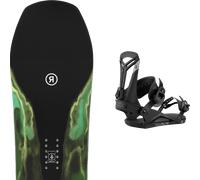 Pack snowboard Ride Smokescreen Black/green 26 + Attacchi Sci - Nero / Verde - Größe 157W - 2026