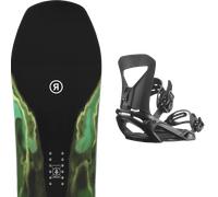 Pack snowboard Ride Smokescreen Black/green 26 + Attacchi Sci - Nero / Verde - Größe 158 - 2026