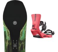 Pack snowboard Ride Smokescreen Black/green 26 + Attacchi Sci - Nero / Verde - Größe 162 - 2026