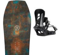 Pack snowboard Ride Warpig Brown/blue 26 + Attacchi Sci - Marrone / Arancione / Blu - Größe 151 - 2026