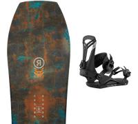 Pack snowboard Ride Warpig Brown/blue 26 + Attacchi Sci - Marrone / Arancione / Blu - Größe 158 - 2026
